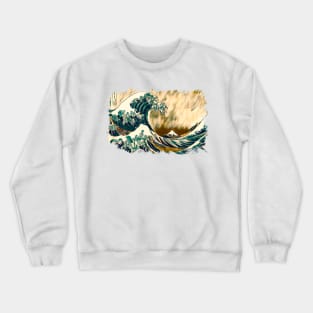 The Great Wave Off Kanagawa Abstract Ukiyo-e Hokusai Japanese Manga Art Crewneck Sweatshirt